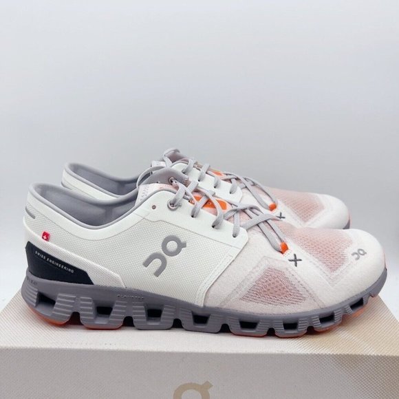 On Cloud X 3 Running Shoe Lightweight Training Ivory/ Alloy Mens Size US 14 main image 7
